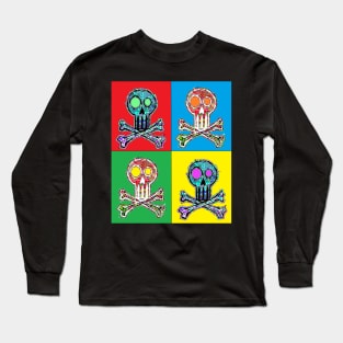 pop art skull art pop Long Sleeve T-Shirt